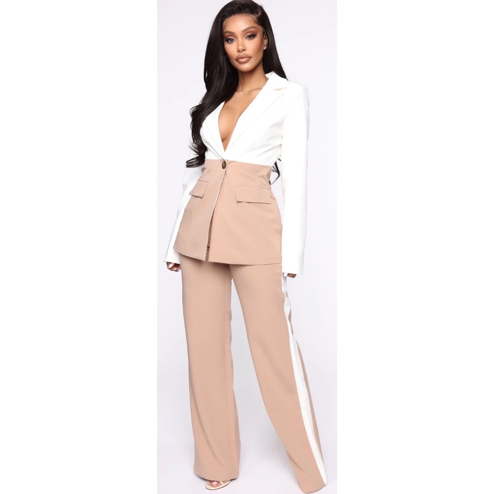 2 Piece Suit Set - White/Combo